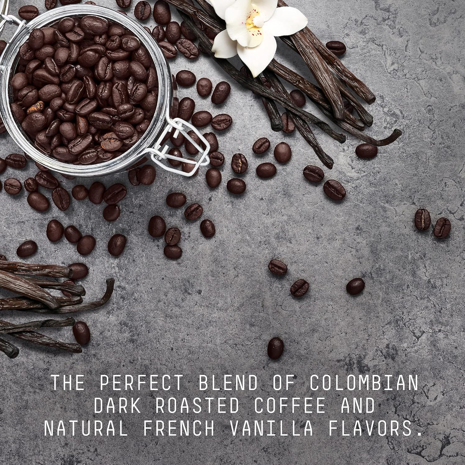 Stone Street Cold Brew Flavored Coffee, Natural French Vanilla Flavor, Low Acid, 100% Colombian, Gourmet Coffee, Coarse Ground, Dark Roast, 1 LB…