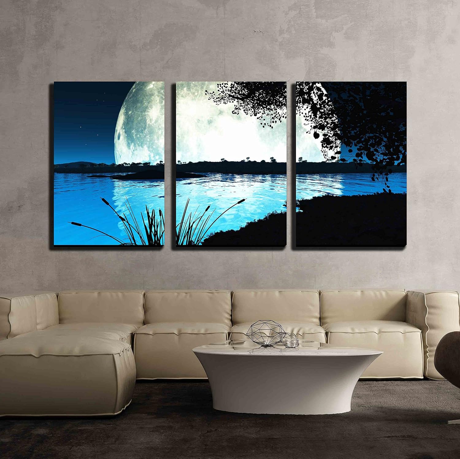Amazon.com: wall26 - 3 Piece Canvas Wall Art - Computer Generated ...