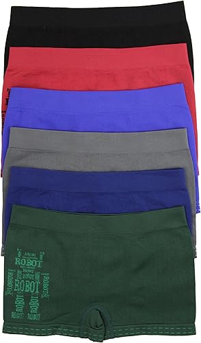 ToBeInStyle Paquete de 6 calzoncillos tipo bóxer con gráficos para niño