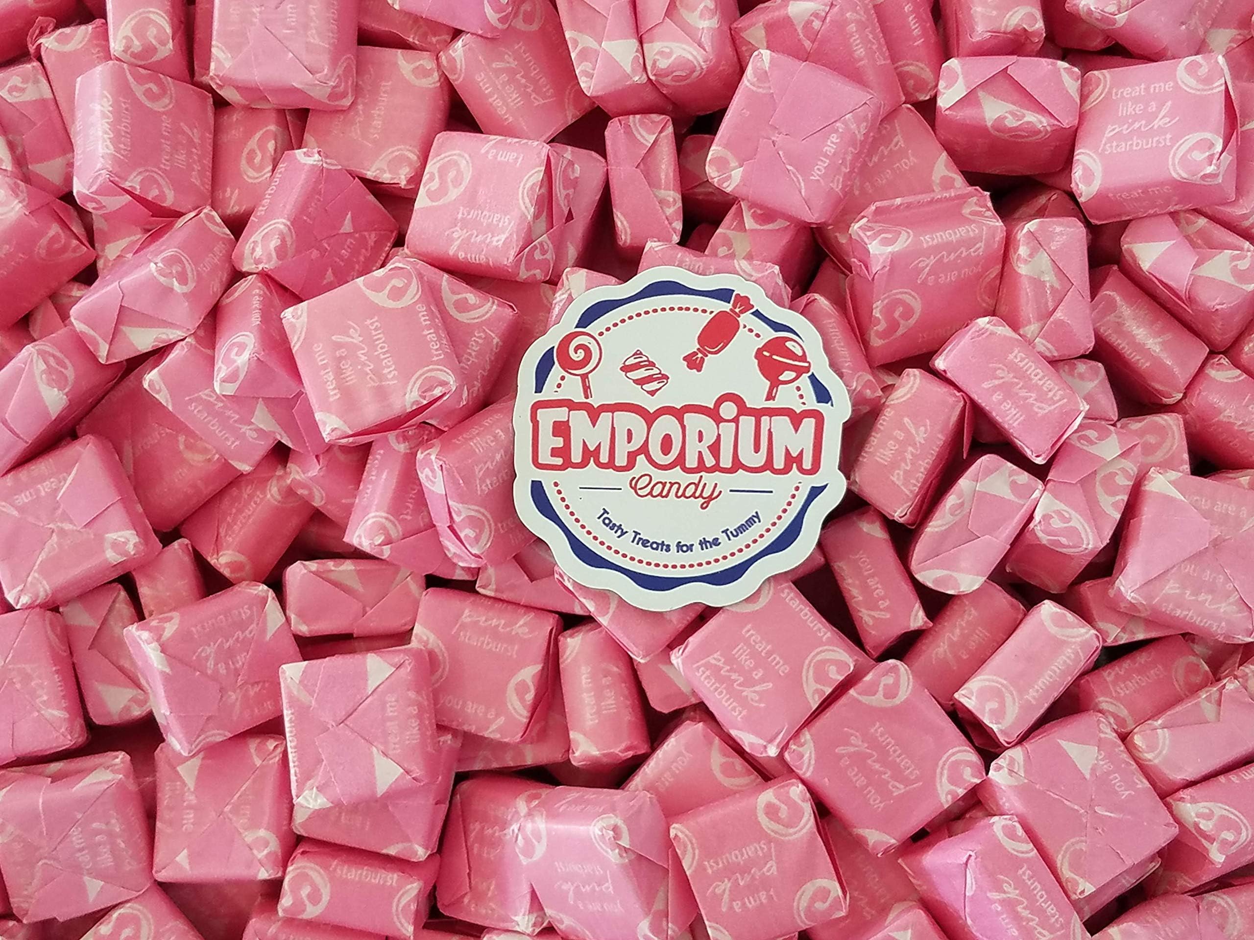 All Pink Strawberry - 1.5 lbs of Delicious Fresh Bulk Wrapped Taffy Candy