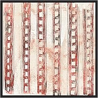 Vista 20 de Amanti Art Framed Canvas Wall Art 16x16 Red Earth Textile IX by June Erica Vess, Framed Wall Art Canvas, Abstract Artwork, Traditional Decor, Small