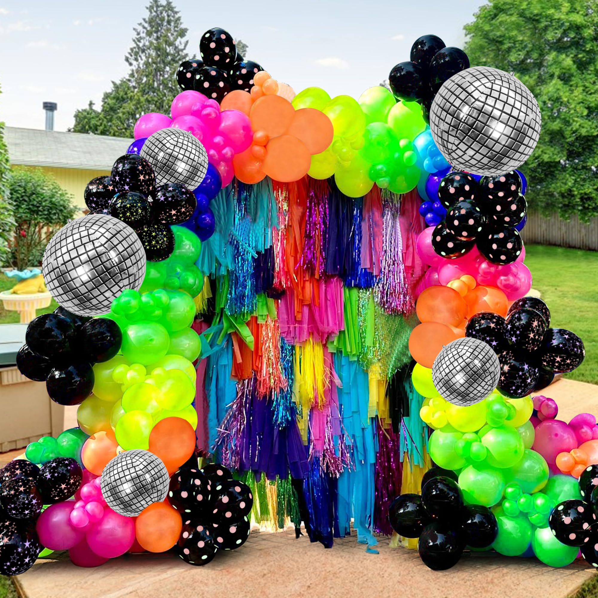 Amazon.com: 168PCS Rainbow Balloon Arch Garland Kit Neon Balloons
