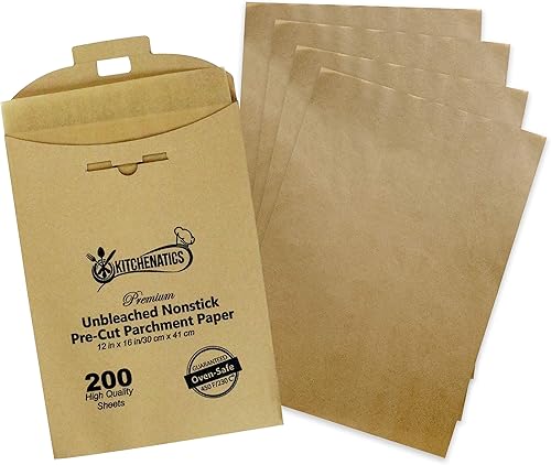 Miniatura 1 de Papel de pergamino resistente para hornear, papel antiadherente de 8.5 x 12 pulgadas, hojas de papel de pergamino precortadas para horno, al vapor,