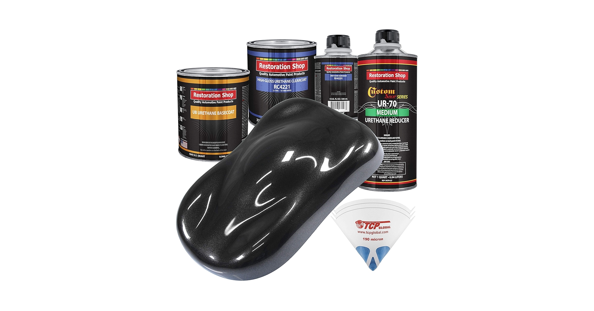 Amazon.com: Restoration Shop - Black Sparkle Metallic