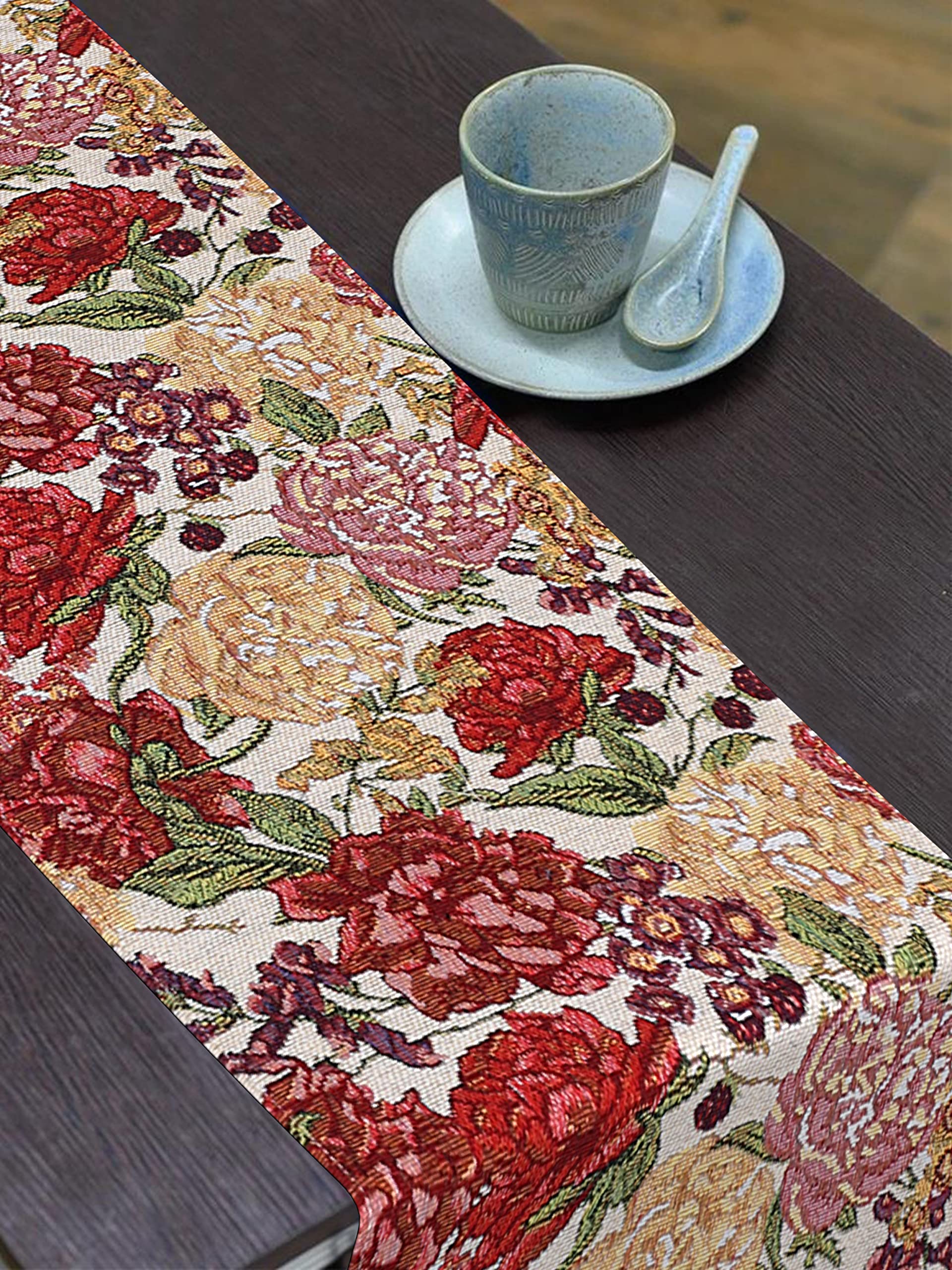 Rangoli Cotton Table Mats - Set of 4 Floral Design -19 Rangoli Cotton Table Mats - Set of 4 Floral Design -19