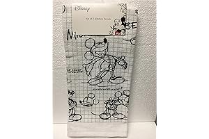 Mickey Mouse Sketchbook Kitchen Towel 2pc Set - Black/White