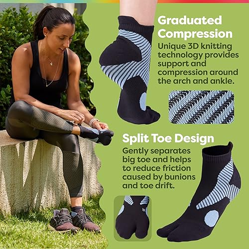 Miniatura 3 de ZenToes Padded Bunion Relief Socks for Women and Men, Big Toe Separator, Built-In Bunion Protector, Moisture Wicking - 1 Pair