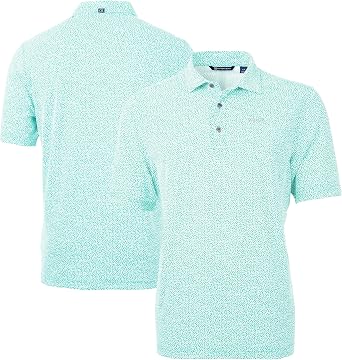 Cutter & Buck Mens NFL Virtue Eco Pique Botanical Print Recycled Polo