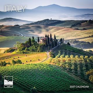 2027年イタリア壁掛けカレンダー、12 x 24インチ パシフィックウォーターズプレス