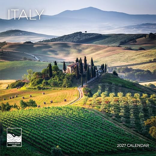 Italy 2027 Wall Calendar, 12 x 24 Hanging Pacific Waters Press
