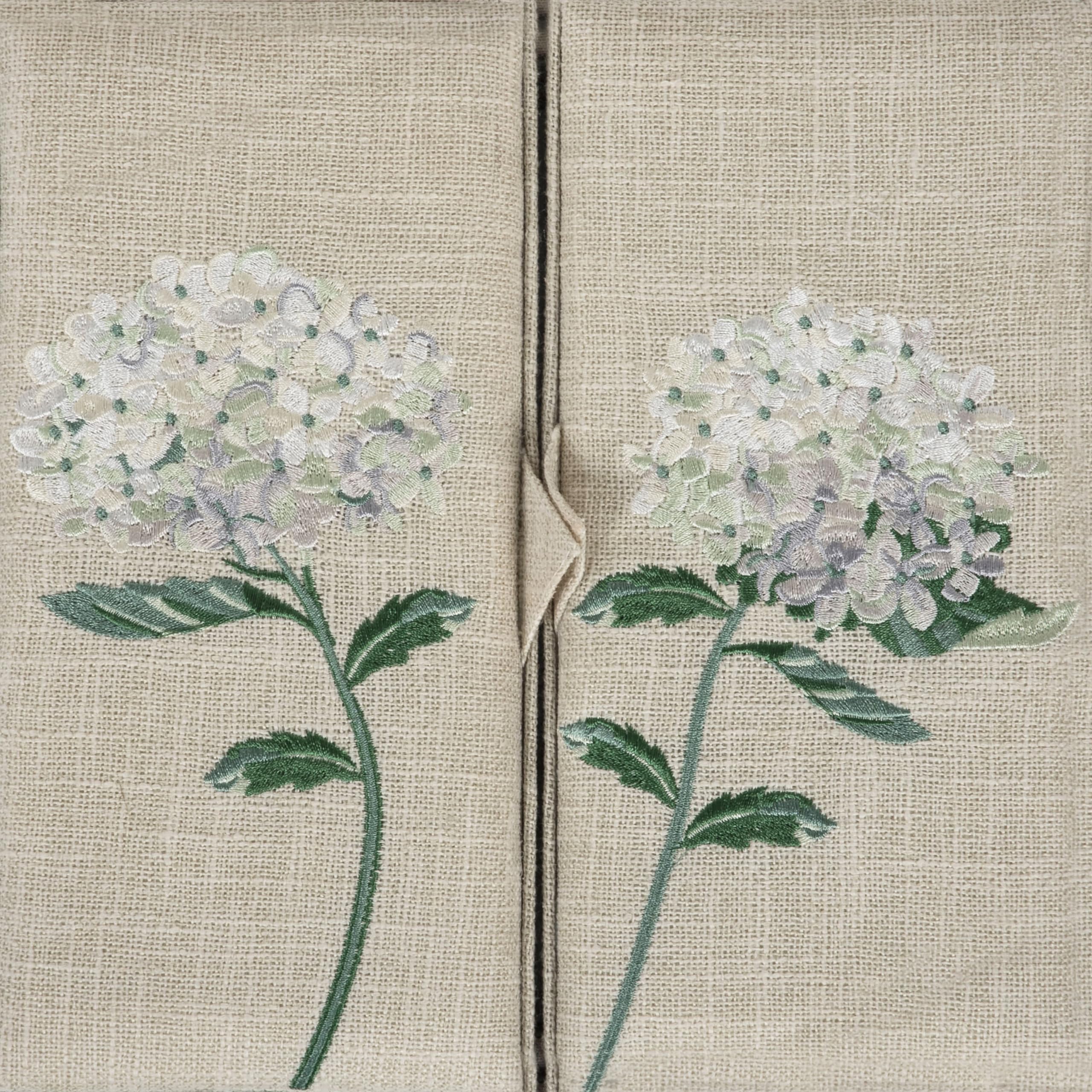 Hobby Gift Caja de almacenamiento grande para costura, doble tapa, 25 x 25 x 17 cm, hortensia