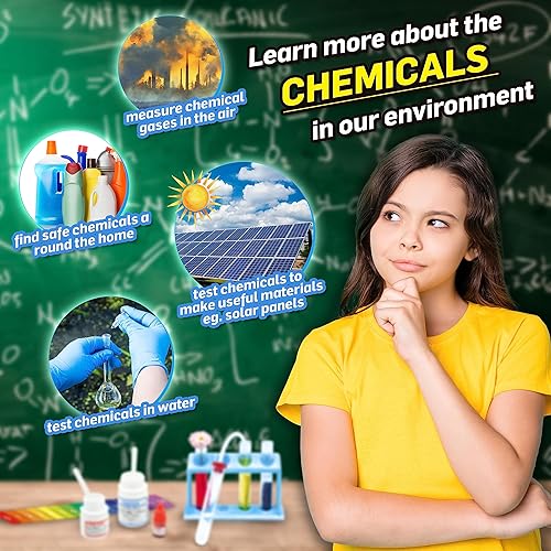 Miniatura 6 de Laboratorio de química de tubos de ensayo - Más de 50 experimentos científicos y reacciones - A partir de 8 años - ¡Aprenda sobre sólidos, líquidos,