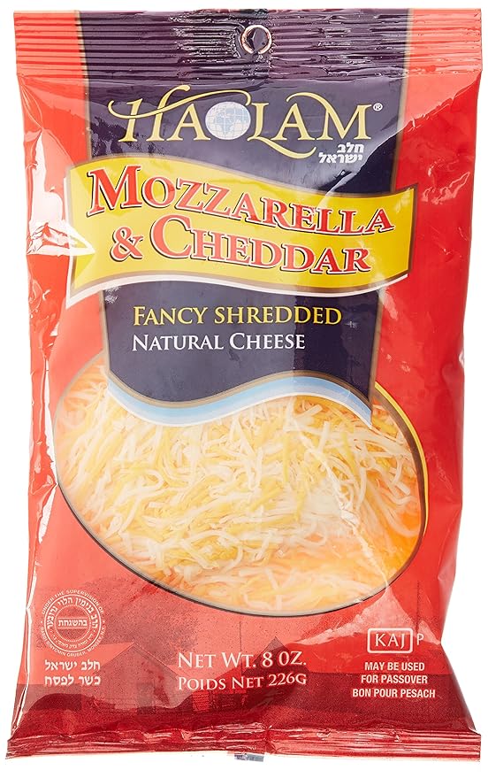 Haolam Shredded Mozzarella and Cheddar, 8 oz Grocery
