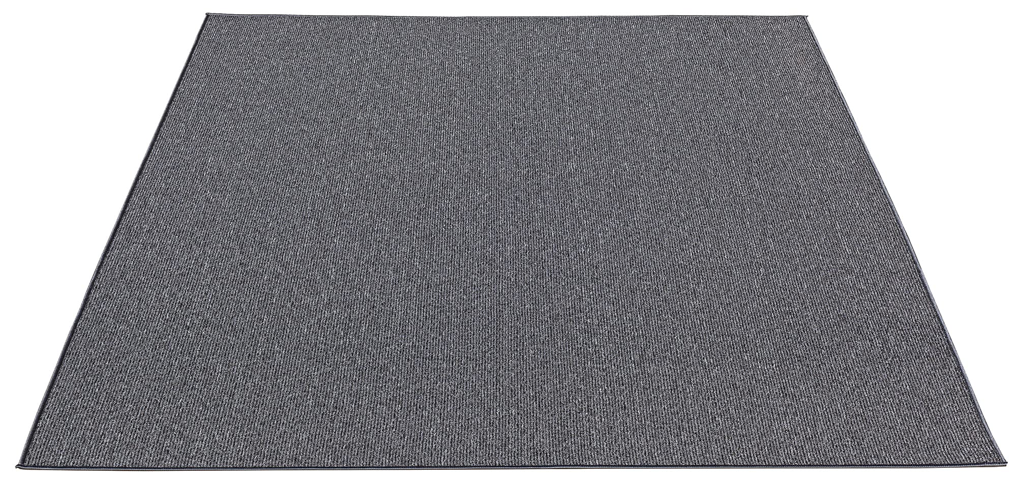 The Carpet Natal - Tapis moderne uni pour salon, cuisine, tufting, poils courts robustes avec dos en feutre, doux et anti-tache, anthracite, 160 x 230 cm
