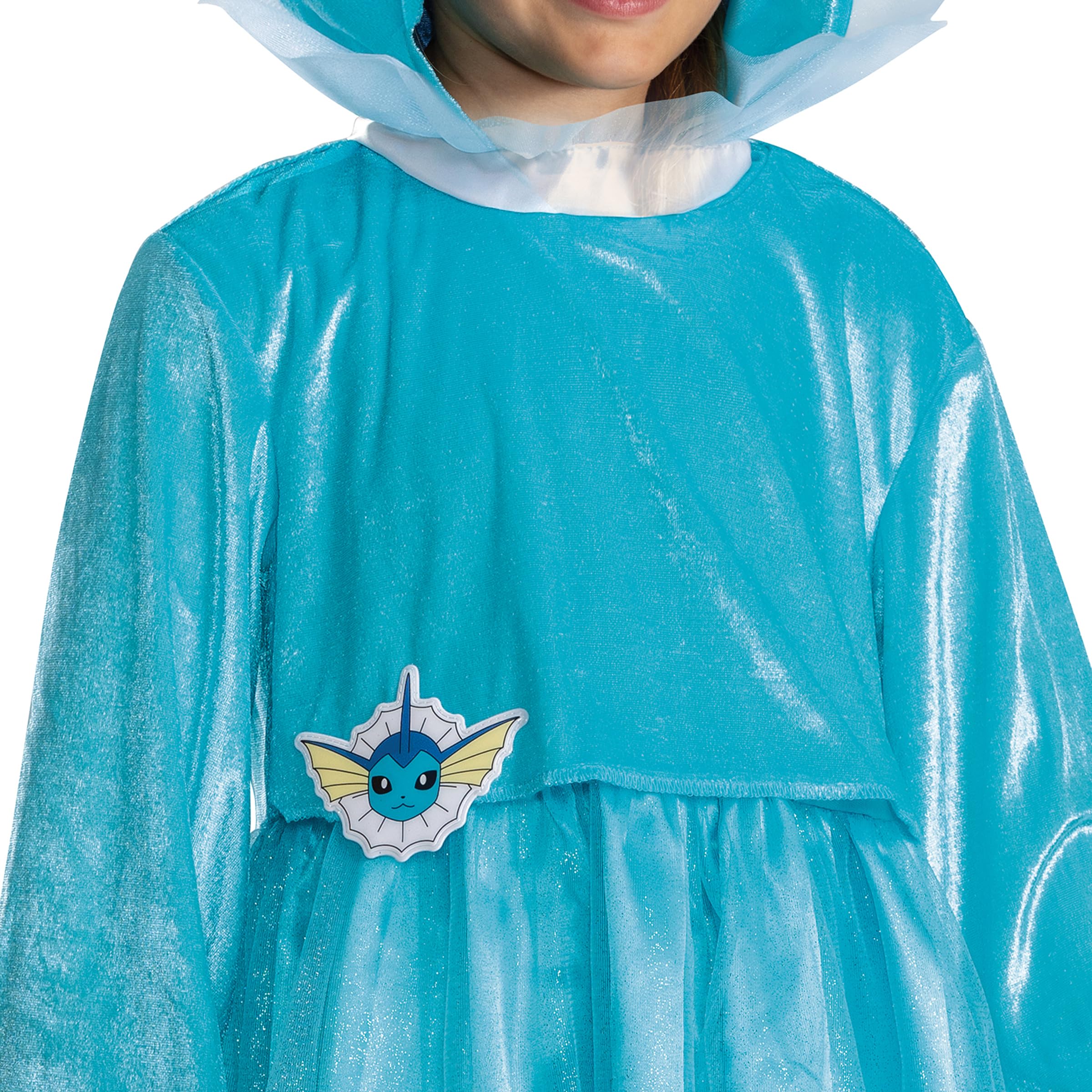 Costume da Pokemon Vaporeon per ragazze, costume ufficiale Pokemon con vestito con cappuccio