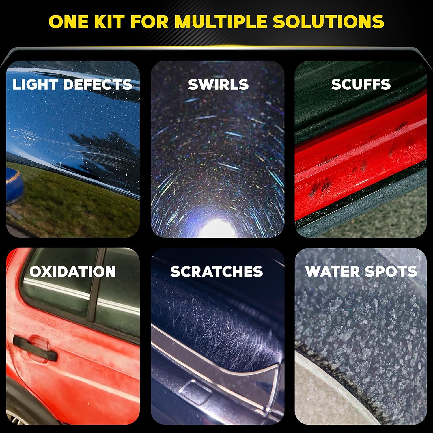 Meguiar's DA Microfiber Correction System 5" Starter Car Detailing Kit, Complete Paint Correction Kit with Cutting Discs, Backing Plate, Correction Compound, Finishing Wax, and More