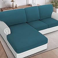 Vista 515 de H.VERSAILTEX 2025 New Sectional Couch Covers 8 Pieces Stretch Sofa Covers for Sectional Sofa Set Separate L Shaped Couch Cover for Both Left/Right