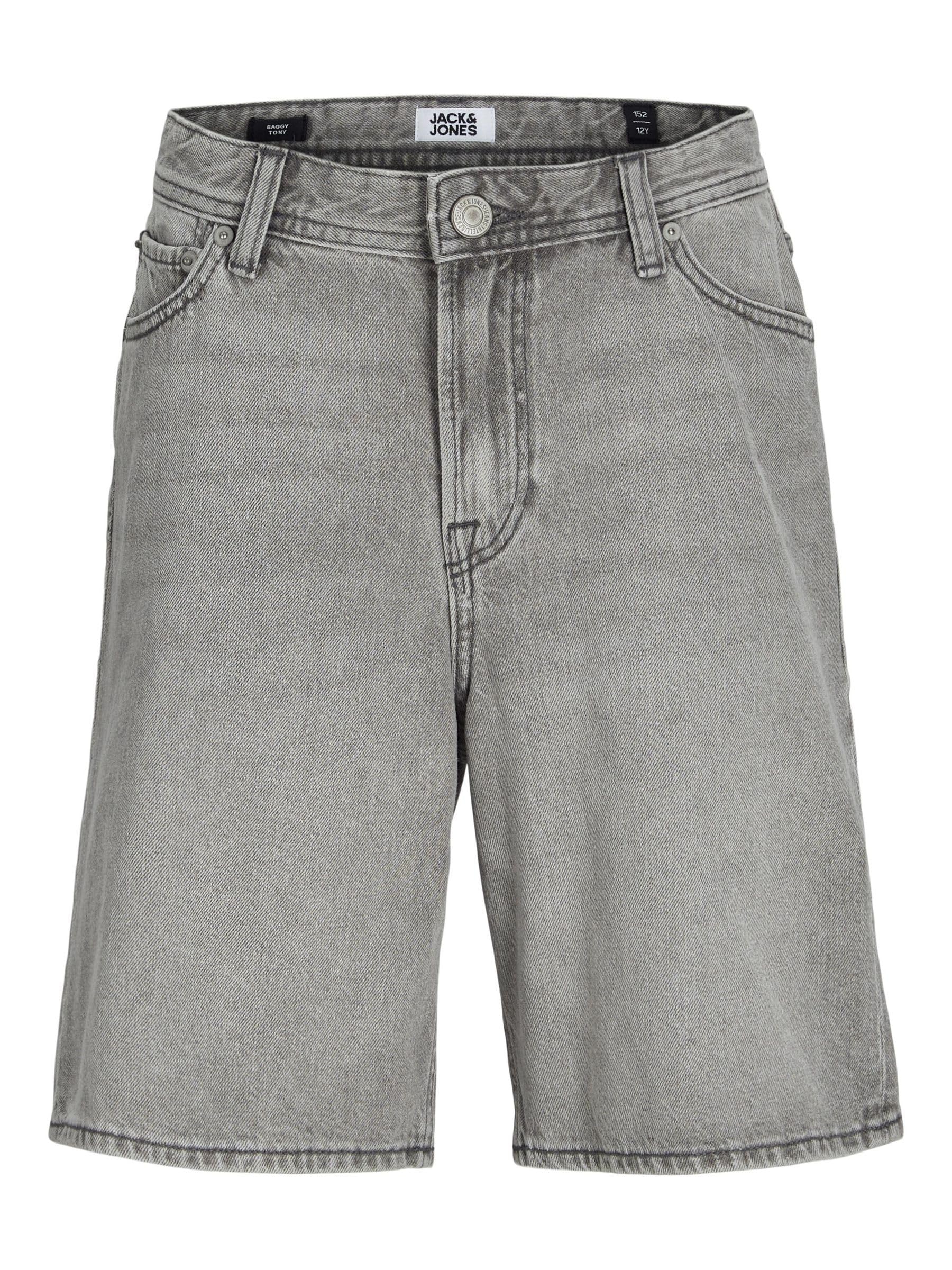 JACK&JONES JUNIOR Boys' Denim Shorts, Grey Denim, 158