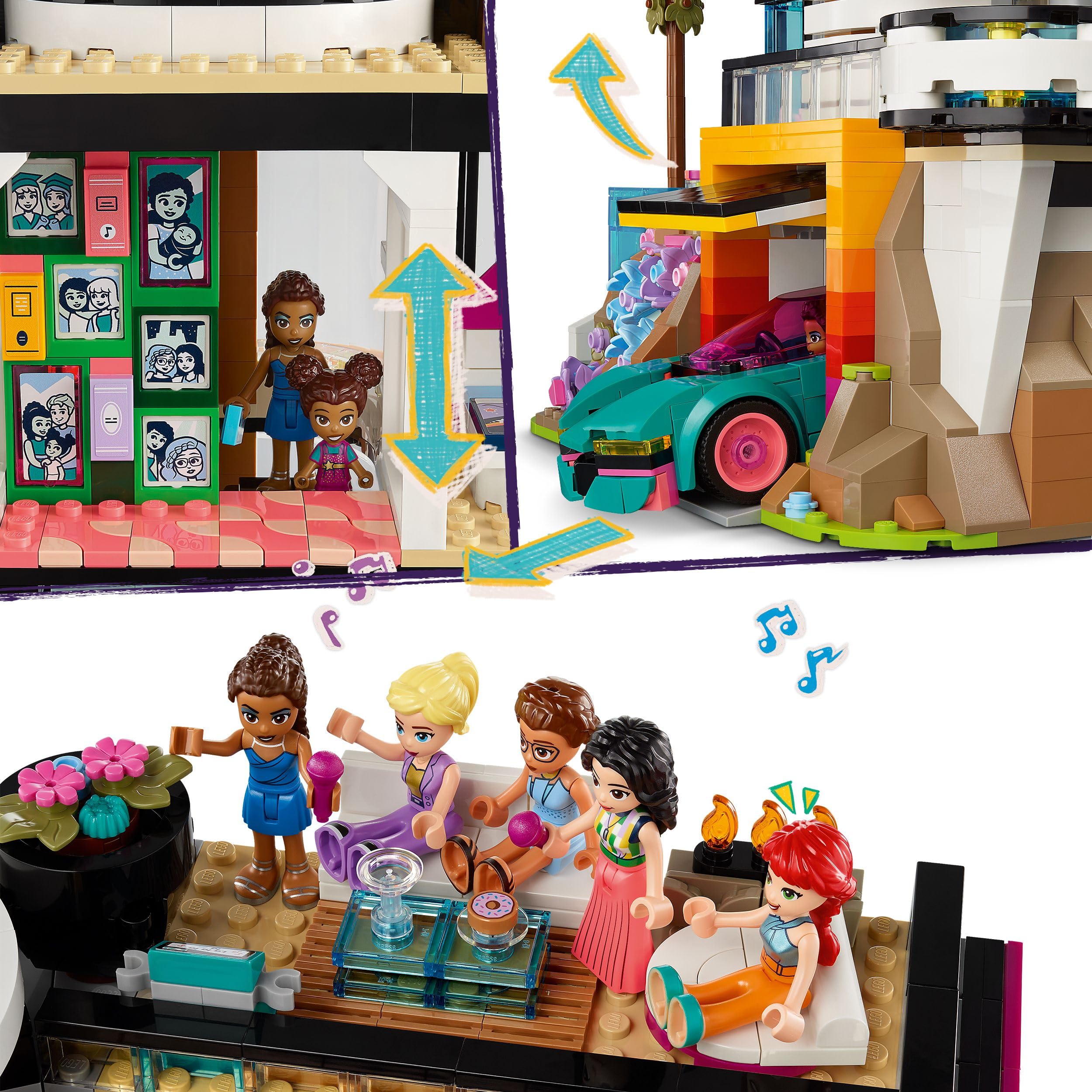 LEGO Friends La Villa Moderna di Andrea, Giochi di Ruolo per Bambine, Bambini e Adolescenti da 14 Anni in su, Casa Delle Bambole Giocattolo da Costruire con Accessori, Regalo di Compleanno 42639