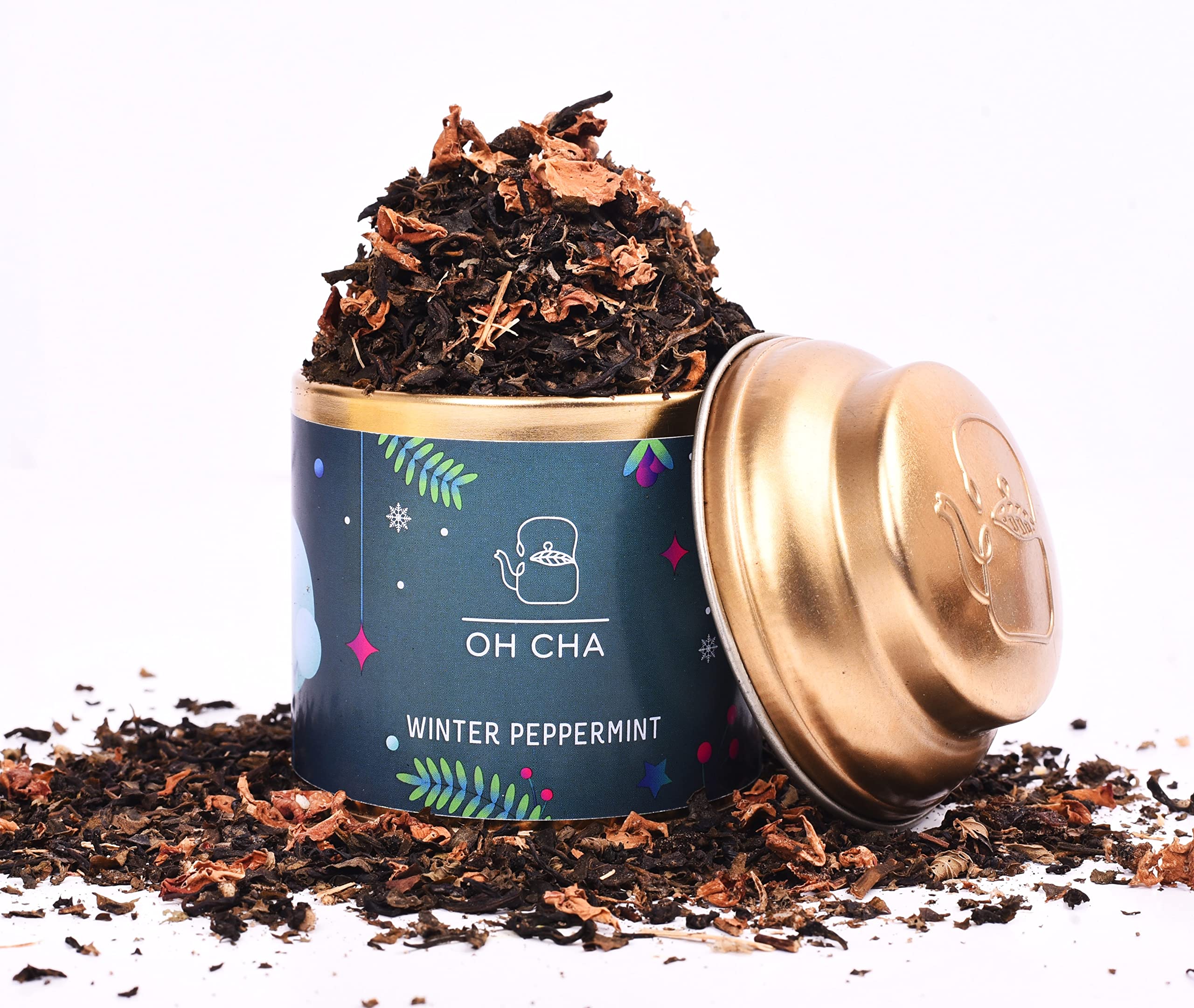 OH CHA - Peppermint Tea | Mint Green Tea with Cranberry, Moroccan Mint, Pure Peppermint stick | Herbal Tea for Weight Loss, Wellness Tea | 35gms Tin Caddy (B09Z7XW364) Amazon Price History, Amazon Price Tracker