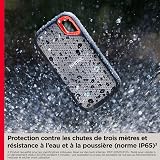SanDisk Extreme Disque SSD Externe 500 Go (Portable NVMe SSD, jusqu'à 1050 Mo/s en lecture, 1000 Mo/s en écriture, USB-C, Résistance à la poussière et à l'eau classée IP65, Mousqueton pratique) Noir - 6
