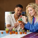 LEGO Botanicals Tiny Plants - 9 Potted Artificial Flowers Set for Indoors incl. Faux Cactuses & Red Anthurium - House Warming Gifts & Home Decor - 10329 - 6