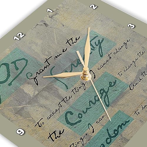 Miniatura 4 de 3dRose dpp_50568_1 Serenity Prayer - Reloj de pared espiritual inspirador, 10 x 10 pulgadas