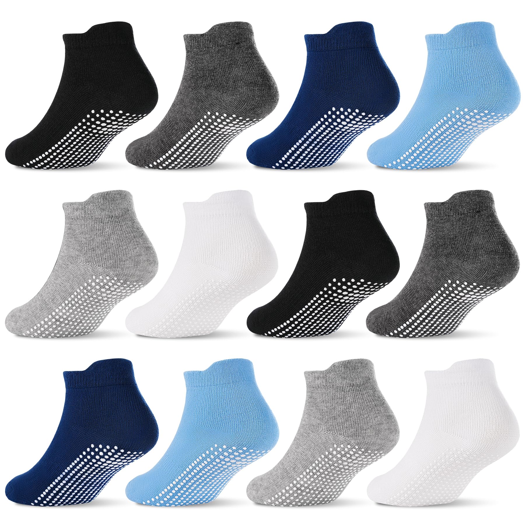 ARERWA Antirutschsocken Kinder 12 Paar Stoppersocken Baby ABS Socken Kinder Rutschsocken für 6-12 Monate 1-7 Jahre Mädchen