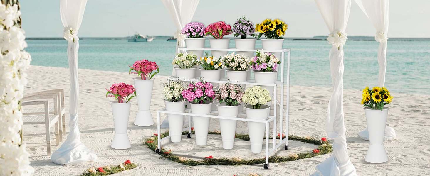 Amazon.com : NEYCIL Flower Stand, 3-Tier Flower Display Stand with