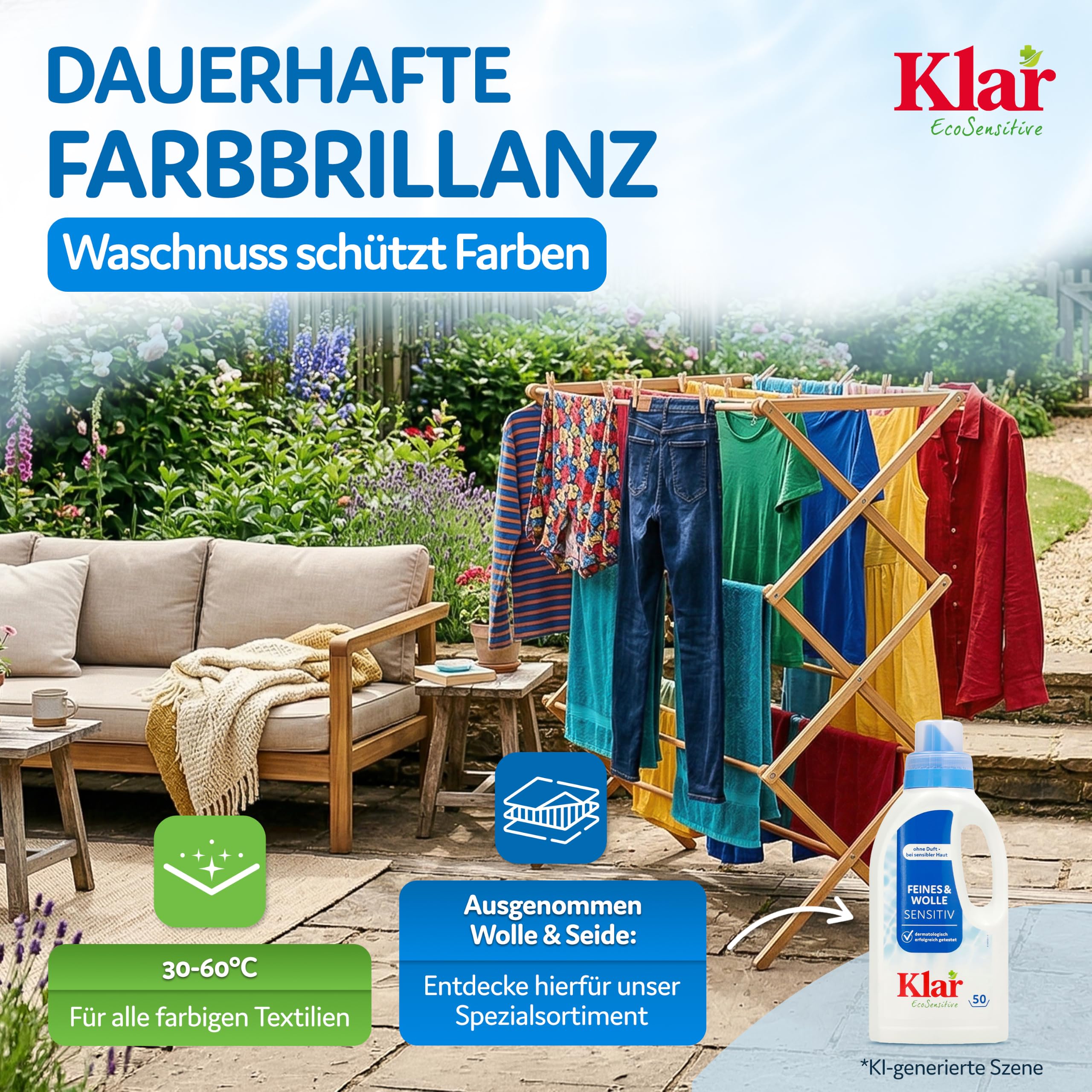 Klar Lessive concentrée pour couleurs sans parfum 4,75 kg