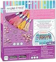 Vista 2 de Make It Real - Kit de fabricación de pulseras de la amistad de macramé para niñas - Kit de fabricación de pulseras de cuerda para niños - Kit