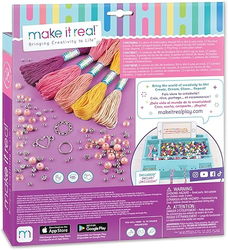 Miniatura 2 de Make It Real - Kit de fabricación de pulseras de la amistad de macramé para niñas - Kit de fabricación de pulseras de cuerda para niños - Kit de