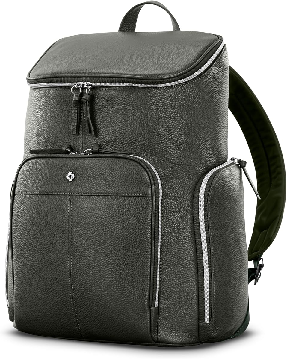 Mobile Solution 2 Leather Deluxe Backpack - Olive