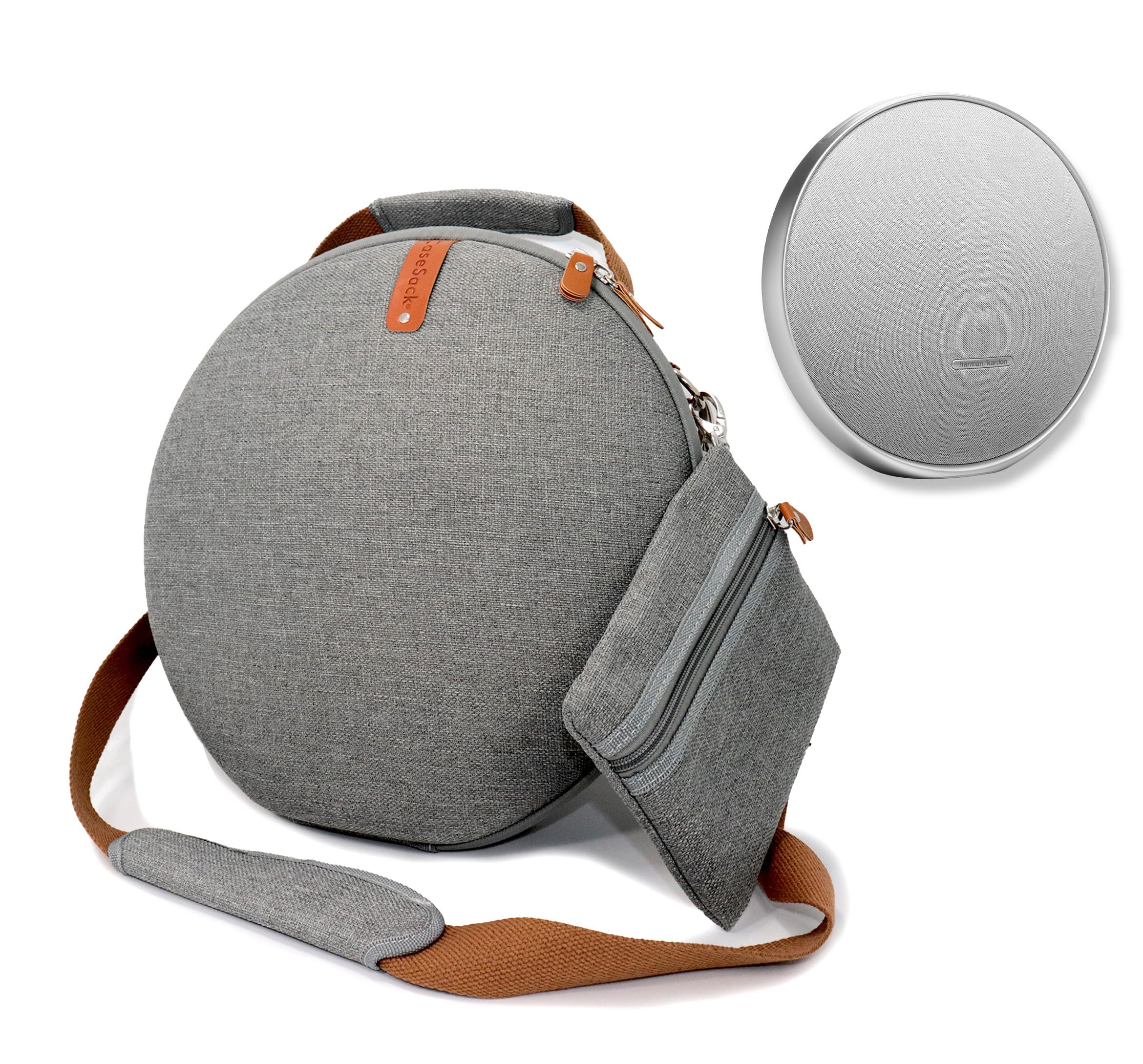 Custodia da trasporto per Harman Kardon Onyx Studio 9 Altoparlante stereo portatile Bluetooth Home (Tweed grigio)