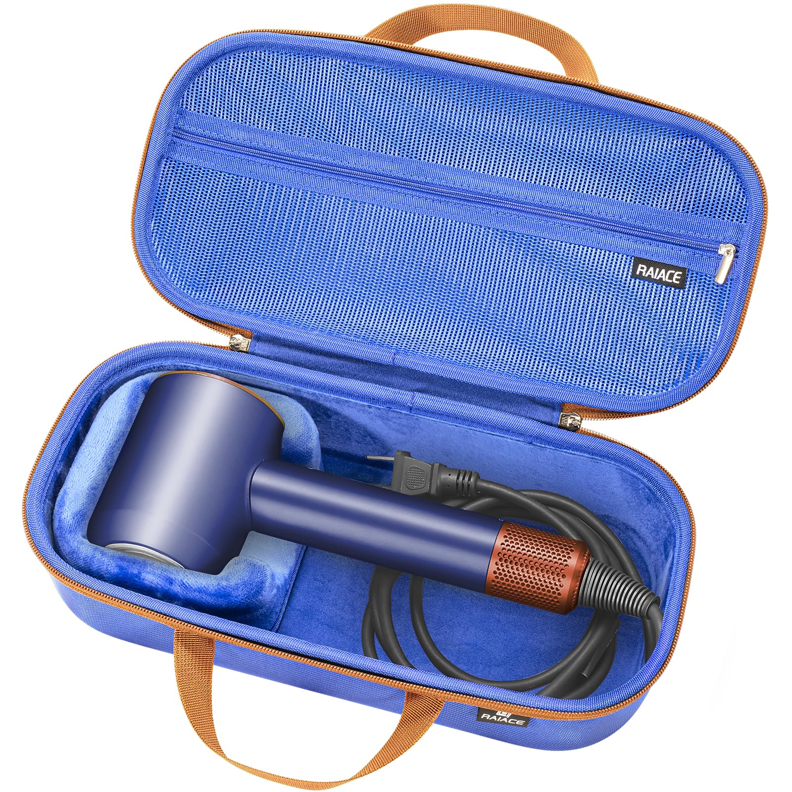 RAIACE Hard Storage Case Compatible with Dyson Hair Dryer, Travel Carrying Bag. (for Sale is case only). -Blue