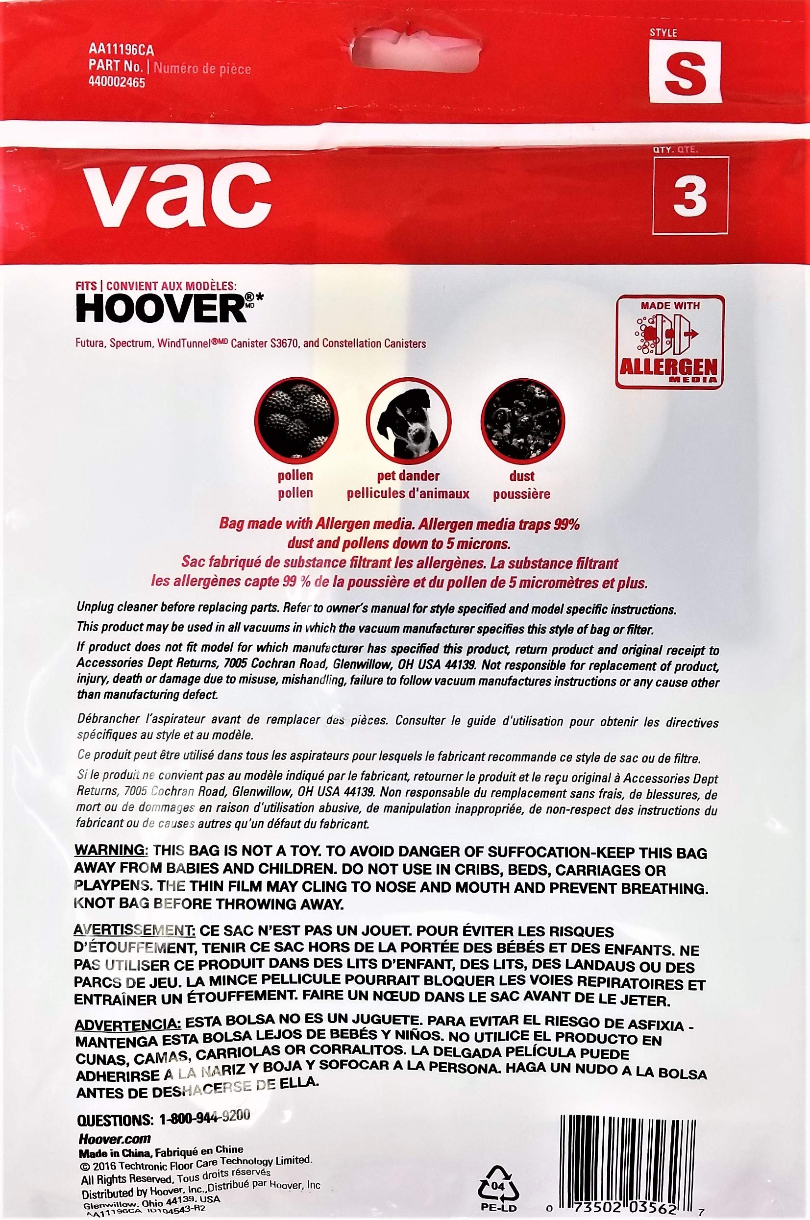 Replacement Part For Dirt Devil Type O Vacuum Cleaner 9 Bags # compare to part AD10030