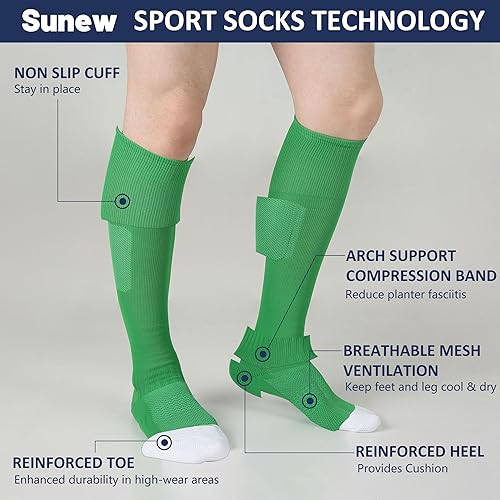 Miniatura 9 de Calcetines de béisbol, paquete de 23 unidades, multideporte, atléticos, de fútbol, sóftbol, para jóvenes y adultos, 4 tamaños