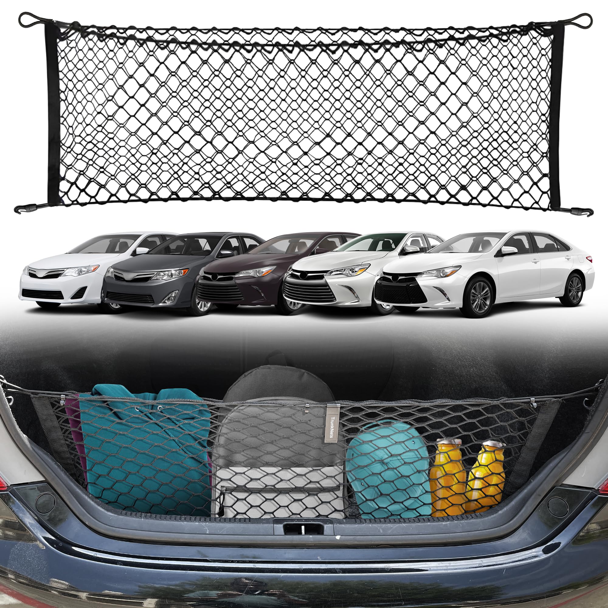 Envelope Style Trunk Mesh Cargo Net for Toyota Camry 2012-2017