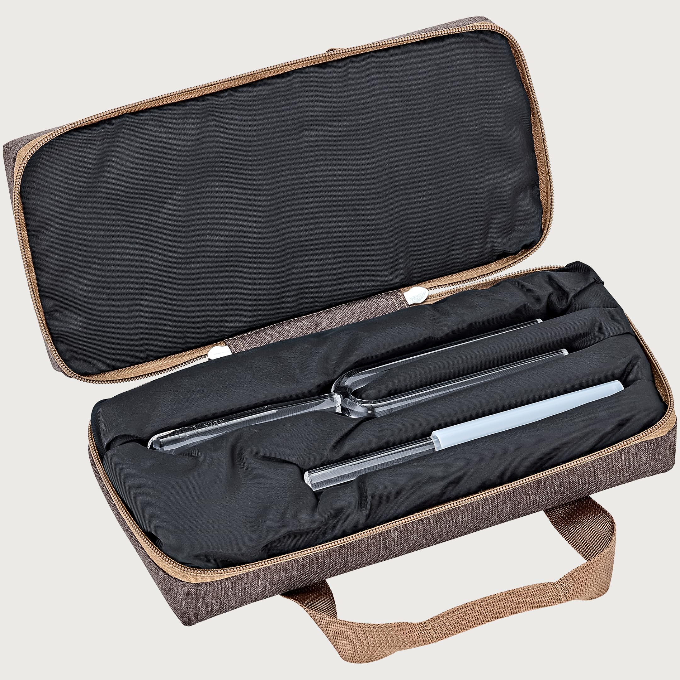 Sonic Energy Solfeggio Kristall Stimmgabel, 396 Hz (SOLCTF396) | Ton G4, 23,7 cm lang, 10 mm Durchmesser, 75 g, inkl. Tragetasche und Schlägel, Edelstein (Quarz)