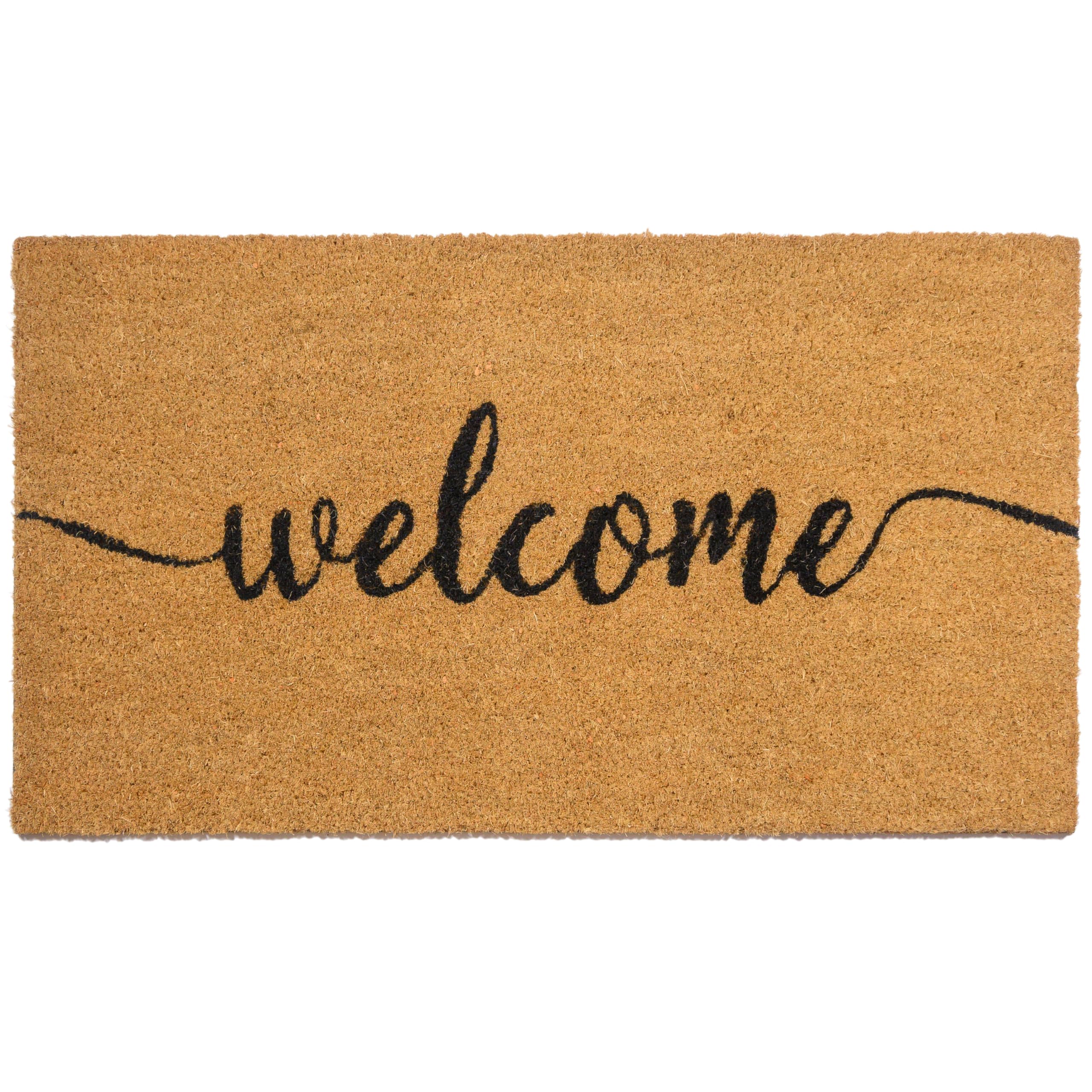 Photo 1 of MAINEVENT Script Welcome Doormat 30x17 Inch