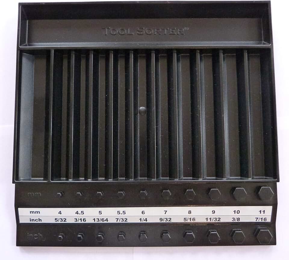 TOOL SORTER SMALL SOCKET ORGANIZER - black