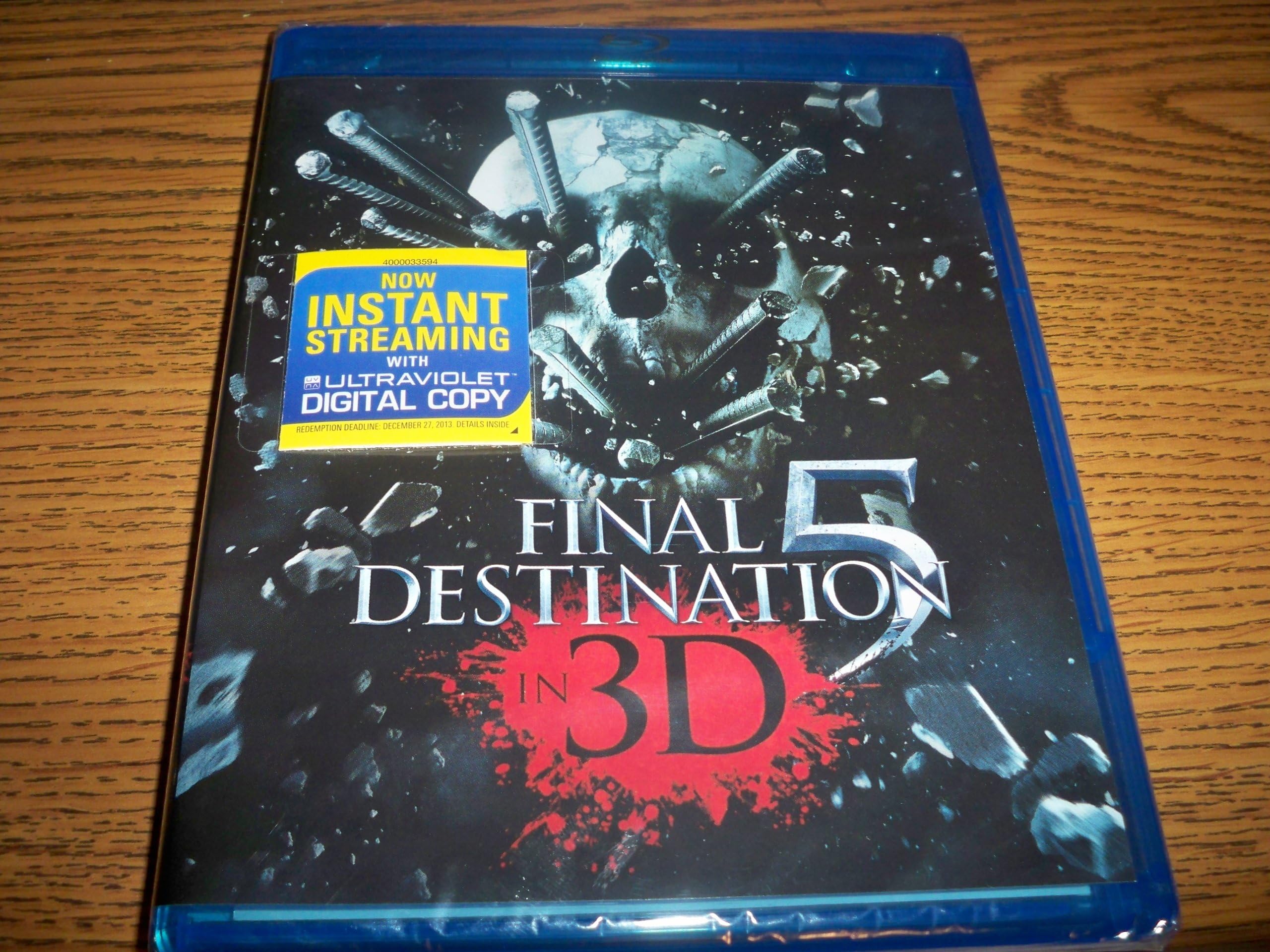 Final Destination 5 3D (Blu-ray 3D + Blu-ray + UltraViolet Digital Copy Combo Pack)