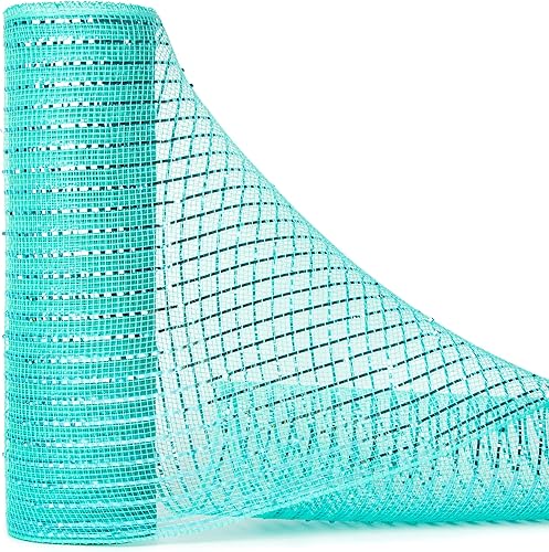 Miniatura 8 de Ribbli Cinta de malla metálica dorada champán de lujo para árbol de Navidad, guirnalda de boda, 10 pulgadas x 30 pies (10 yardas)