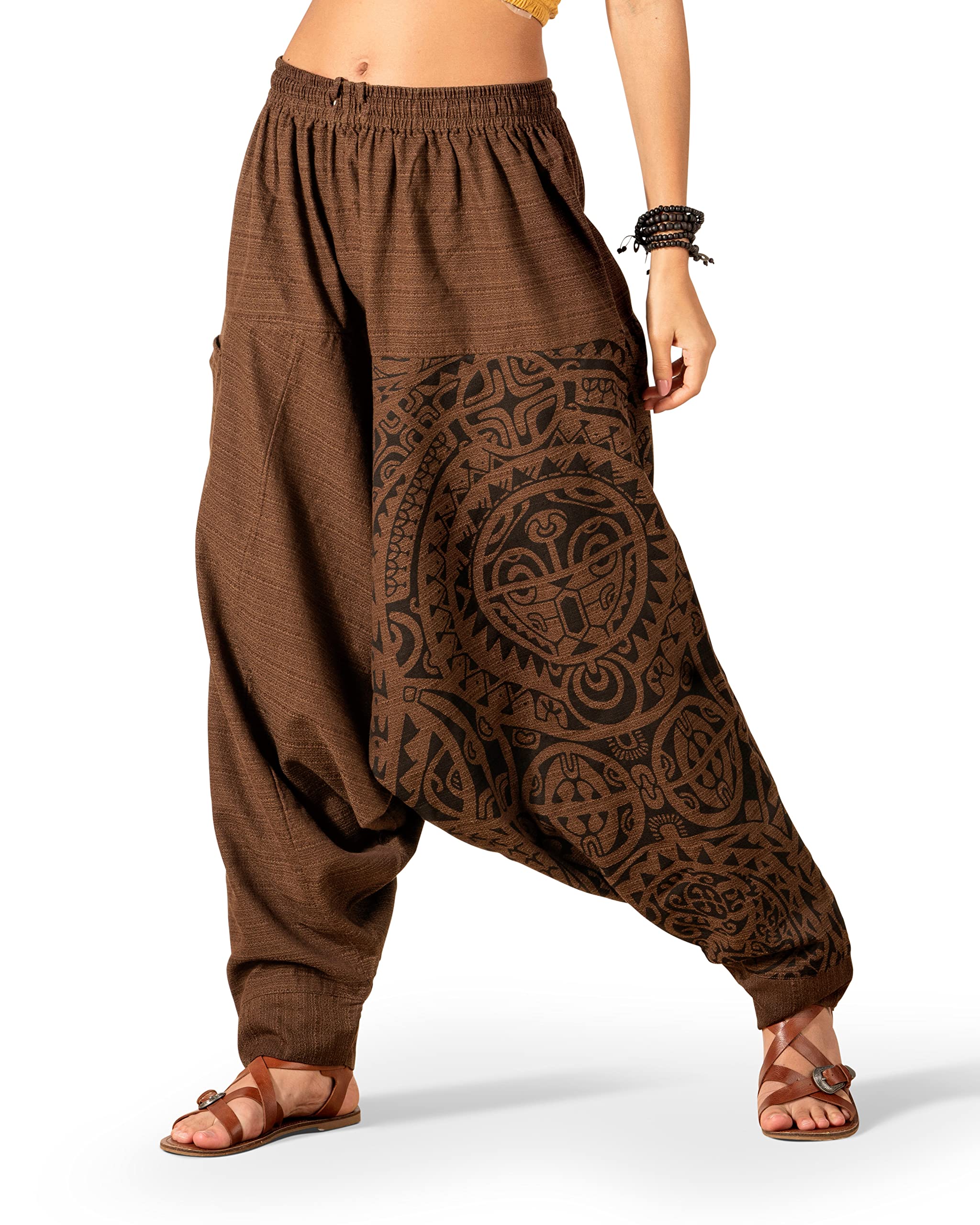 the veshti company Cotton Hippie Harem Pants for Women's Baggy Yoga Jogger Oversized Boho Aladdin Yoga Pajama Tribal Pant-picture-35