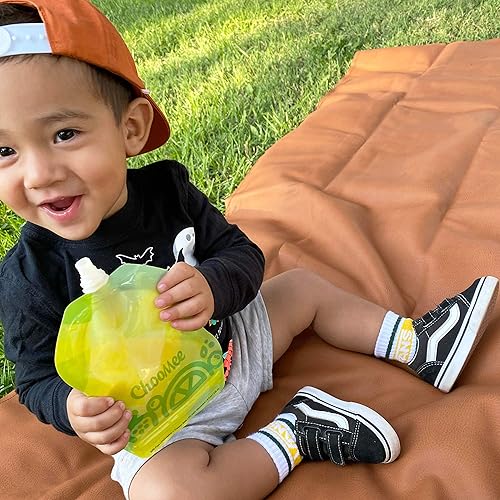 Miniatura 10 de ChooMee SnakPack Sealife - Bolsas reutilizables de almacenamiento de alimentos para bebés, 8 onzas, ideal para alimentos de bebé, batidos y purés,