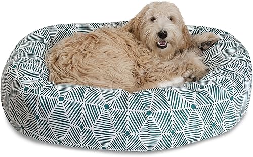 Miniatura 1 de Majestic Pet Cama tipo bagel Charlie Emerald Sherpa de 40"