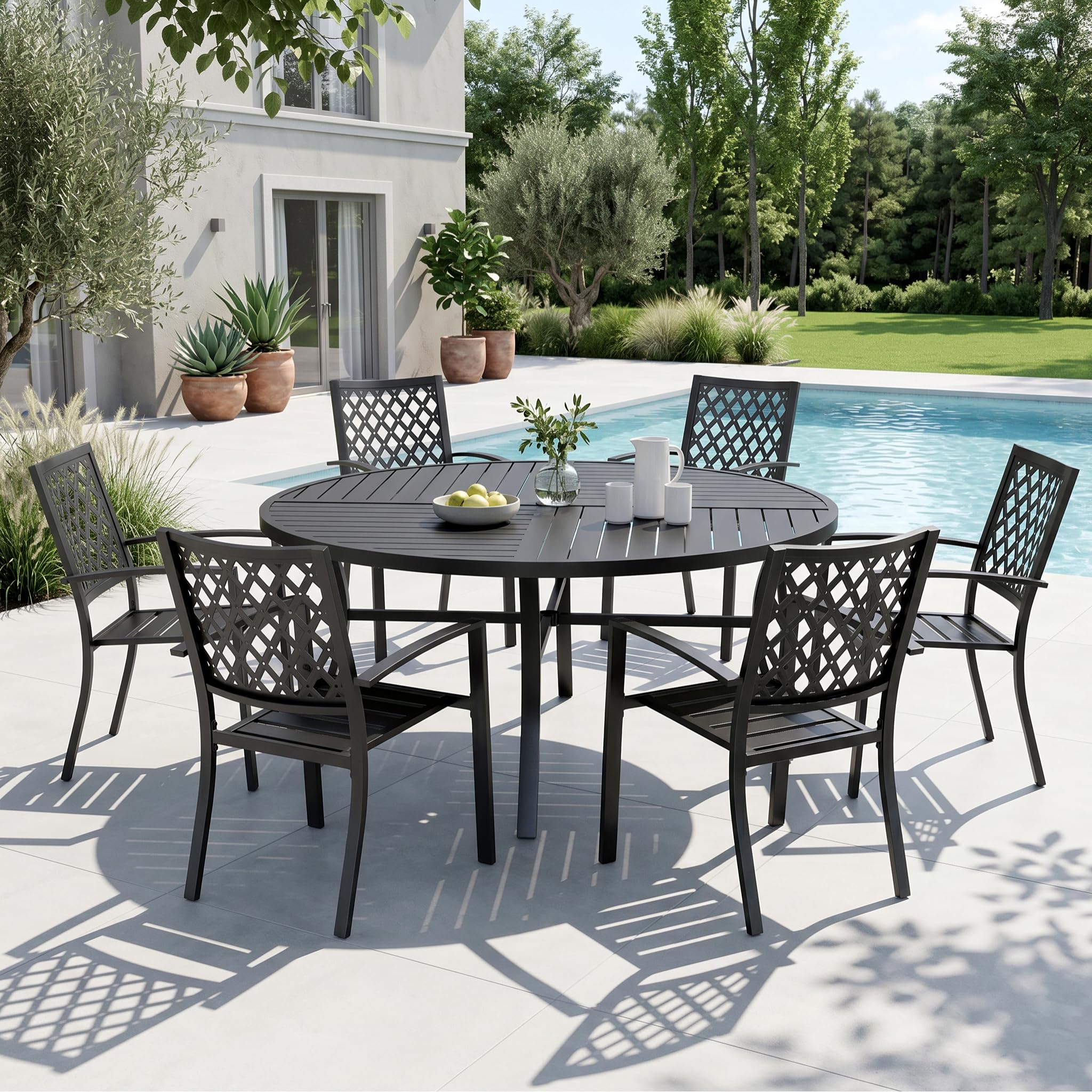 Sophia & William 7-Piece Wrought Iron Set