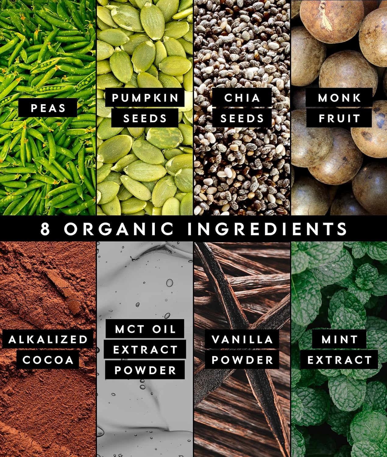 Truvani Vegan Pea Protein Powder | Mint Chocolate | 20g Organic Plant Based Protein Per Serving | 20 Servings | Keto | Gluten & Dairy Free | Low Carb | No Added Sugar
