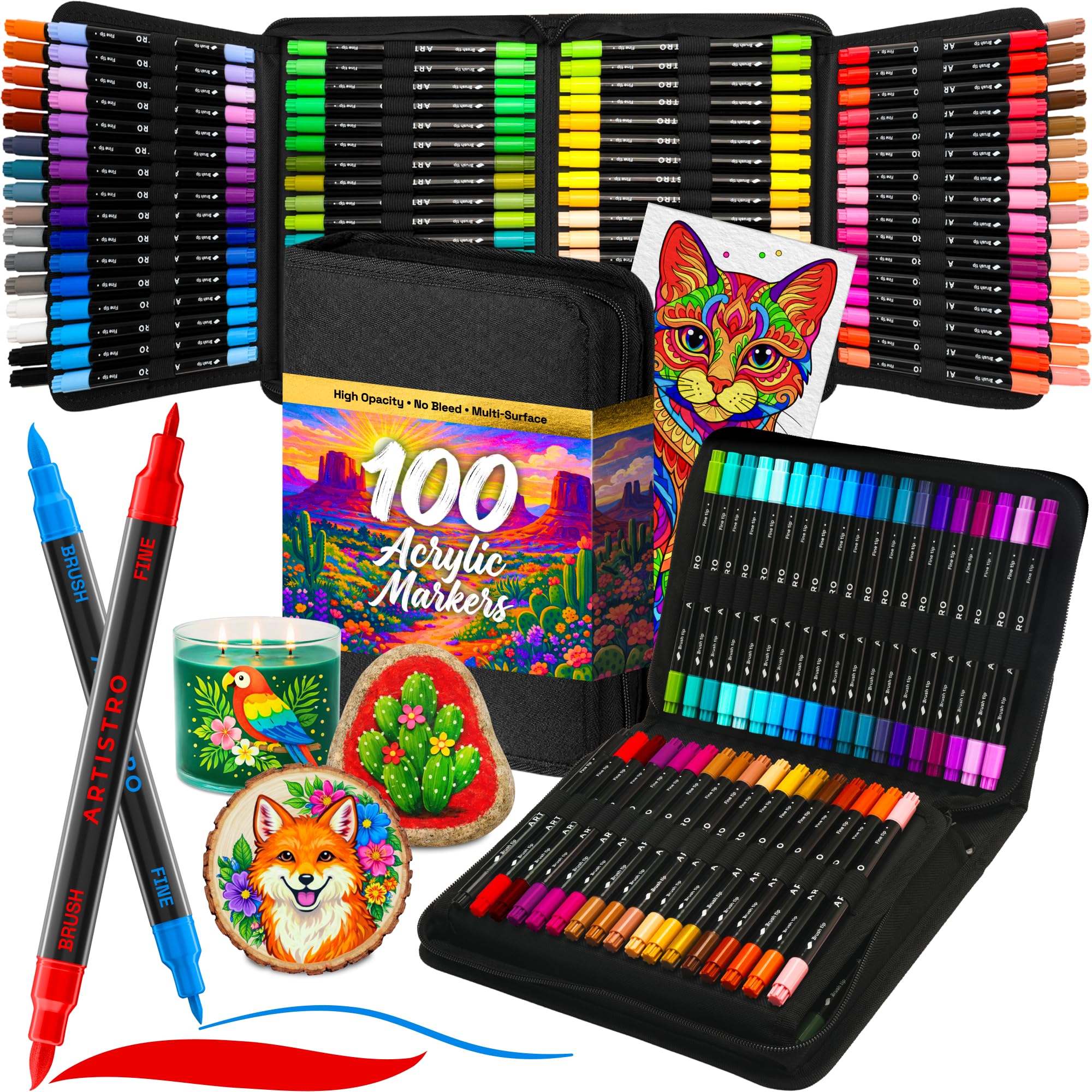 ARTISTRO Acrylic Paint Markers - 100 Colors -1