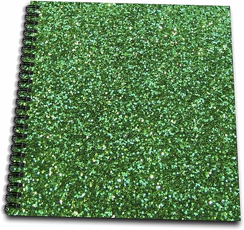 Vista 3 de 3dRose db_112931_3 - Foto verde esmeralda con purpurina de imitación de textura brillante Bling Sparkles Sparkle Glam Glamorous Diva Mini Bloc